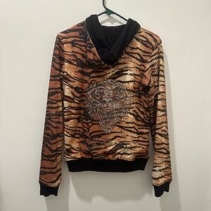 Reversible Ed Hardy Tiger Stripped Jacket